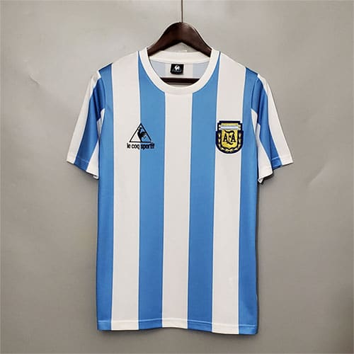 Argentina Home Retro Football Kit 1986