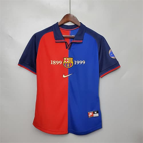 FC Barcelona Home Retro Kit 1999 (100) Year Old