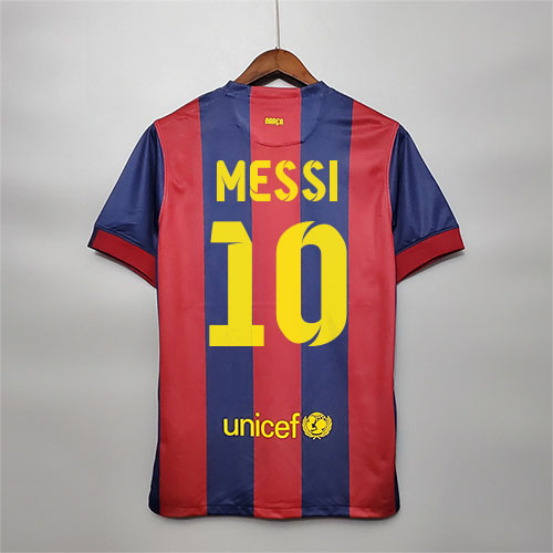 FC Barcelona Messi Home Retro Football Kit 2014-15